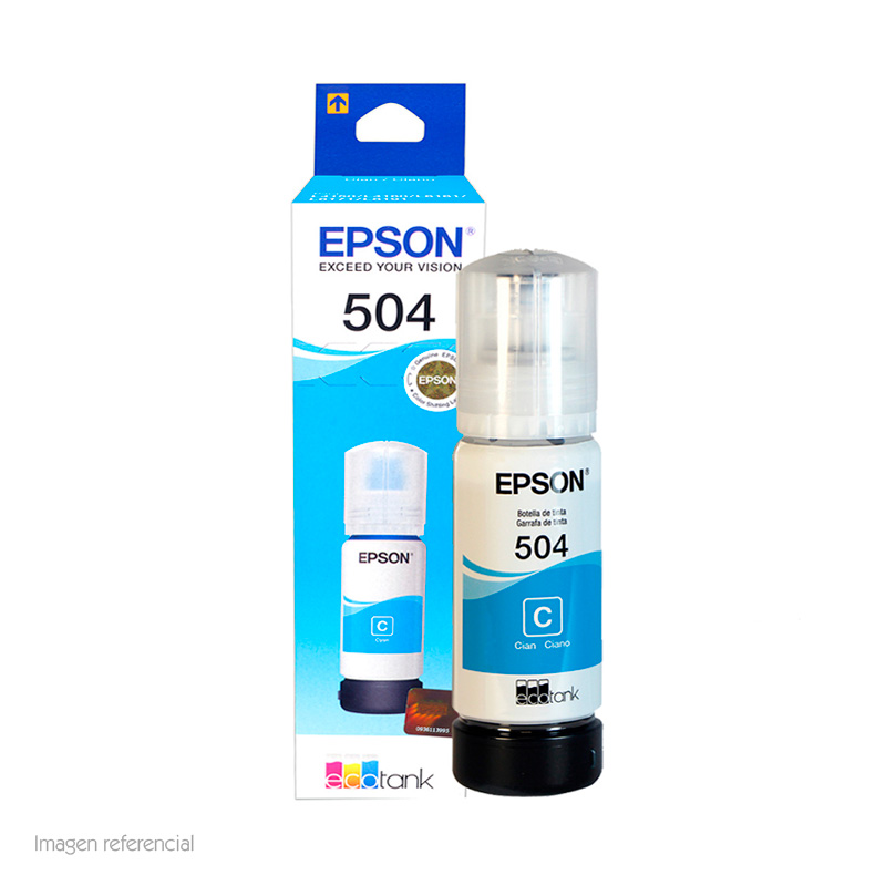 Botella de tinta Epson T504220 · Cian · 70 ml