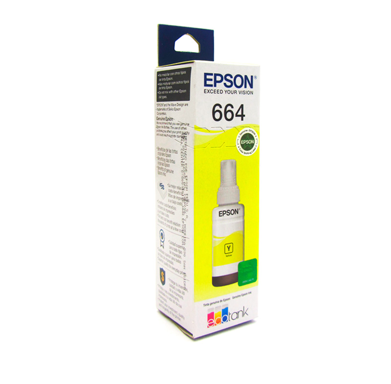 Botella de tinta Epson T664420 · Amarillo · 70 ml · Para L200