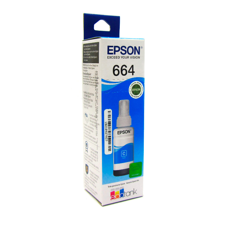 Botella de tinta Epson T664220 · Cian · 70 ml · Para L200