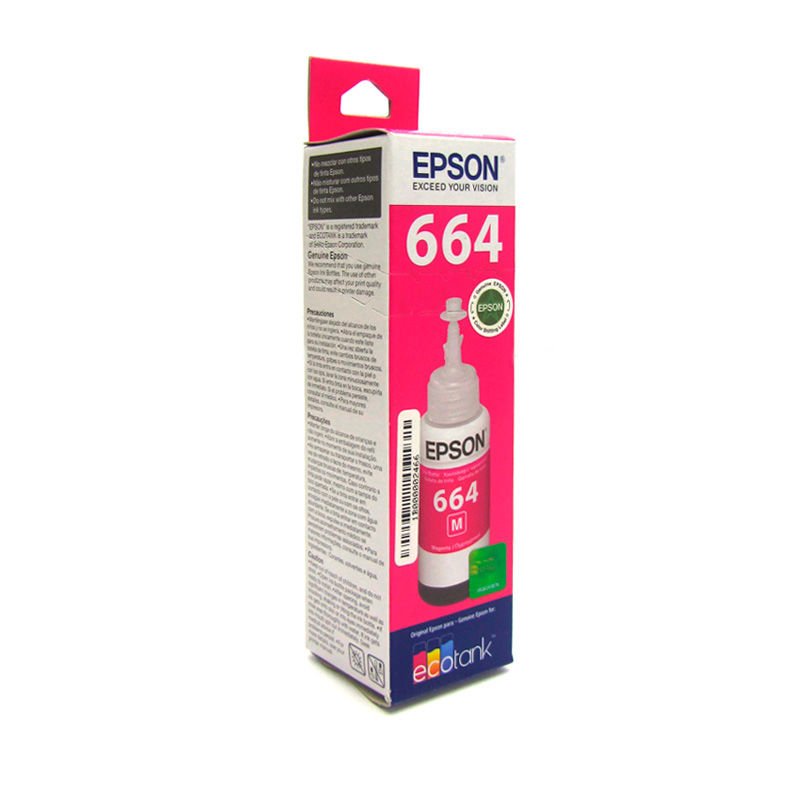 Botella de tinta Epson T664320 · Magenta · 70 ml · Para L200