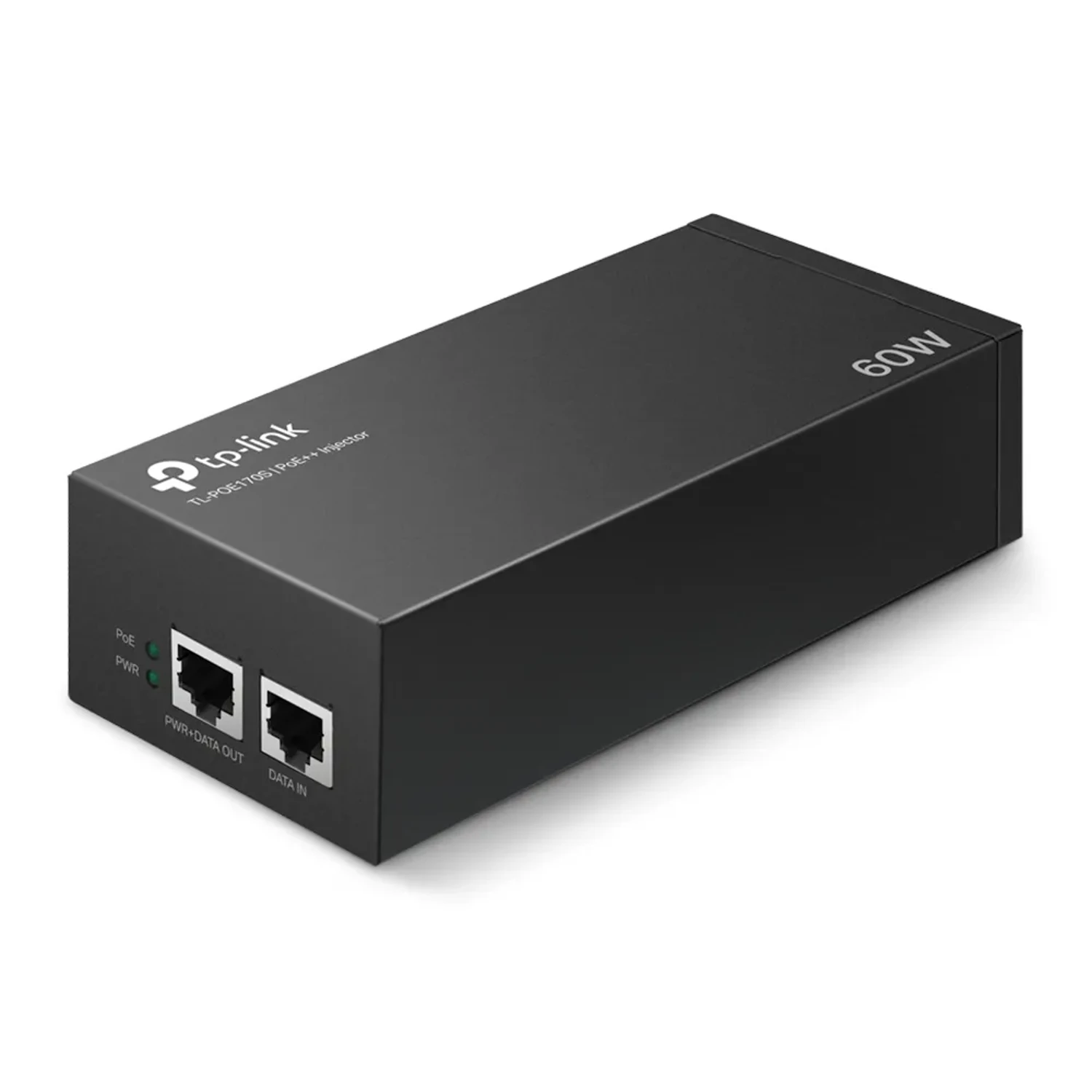 TP-Link Omada Inyector PoE++, 2x RJ45 Gigabit (LAN IN/PoE OUT), IEEE 802.3af/at/bt, salida máx. 60 W, entrada 100–240 V AC, Plug & Play, detección automática, carcasa metálica, montaje en pare