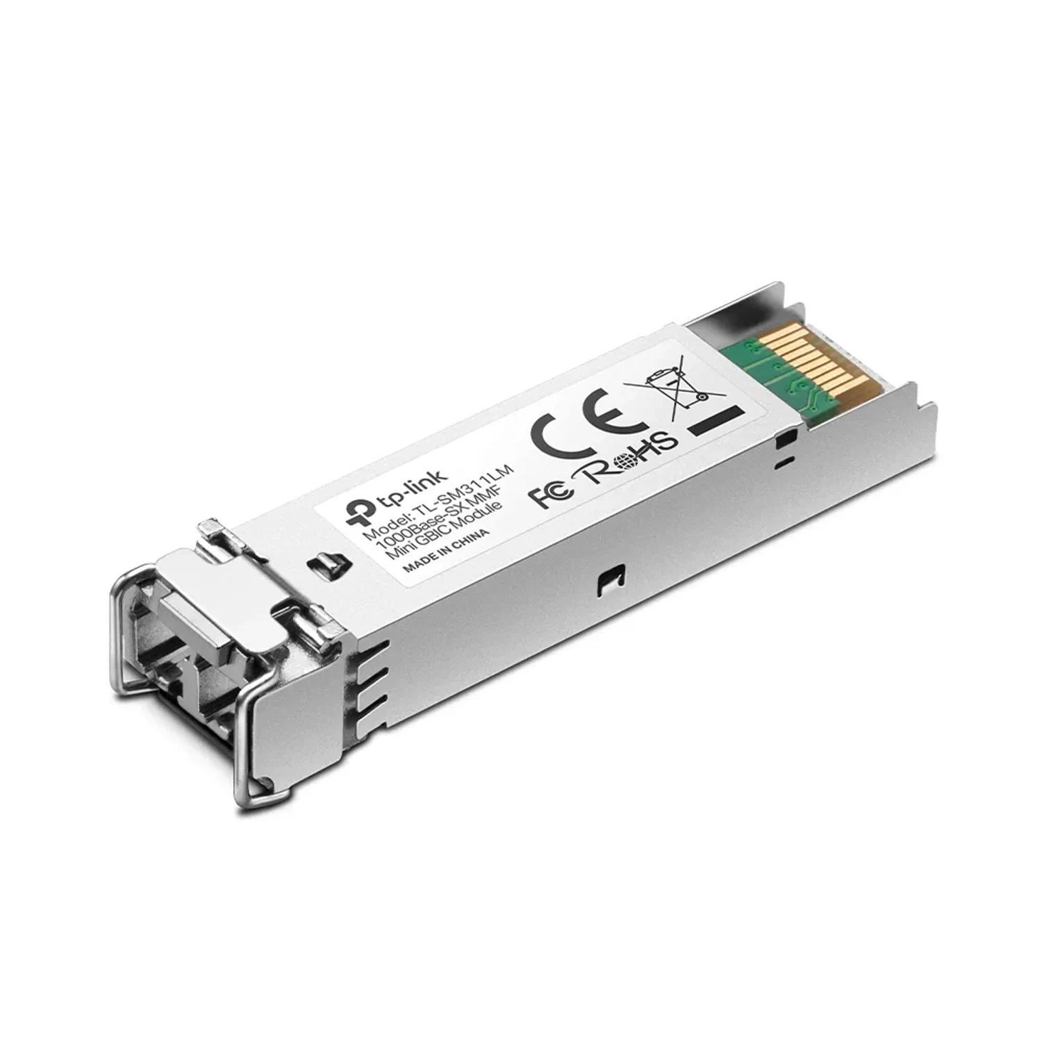 TP-Link Omada Modulo SFP, 1.25Gbps, puertos LC duplex, distancia 550m, fibra multimodo, fibras dual, onda 850nm, dim 14x57x12mm, temp 0-70°C, interior.