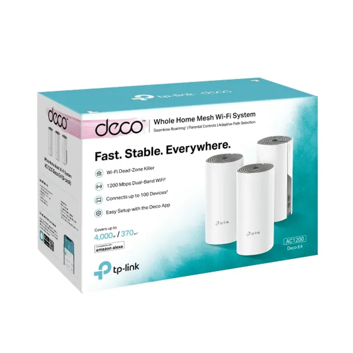 TP-LINK Sistema Mesh WiFi5 dual band AC1200, 300+867 Mbps, 2 antenas, 2xFE, MU-MIMO, Beamforming, control parental, QoS, AI Mesh.