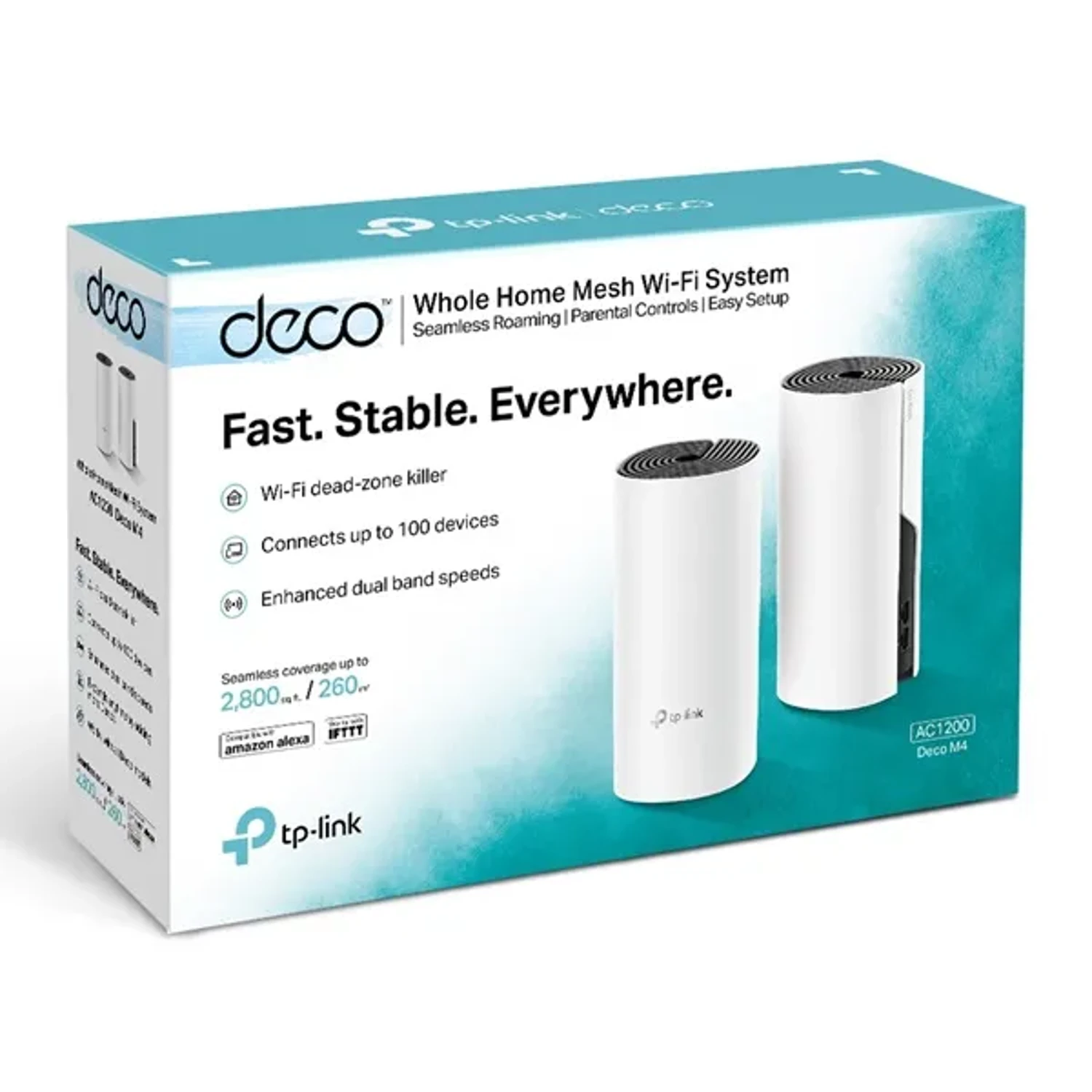 TP-LINK Sistema Mesh WiFi5 dual band AC1200, 300+867 Mbps, 2 antenas, 2xGE, MU-MIMO, Beamforming, control parental, QoS, AI Mesh.
