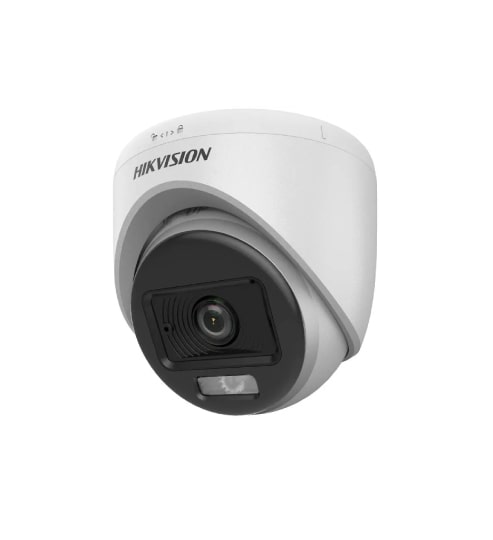 Cámara turret Hikvision DS-2CE70DF0T-LPFS · 2 MP ColorVu · 2.8 mm · IR 20 m · audio