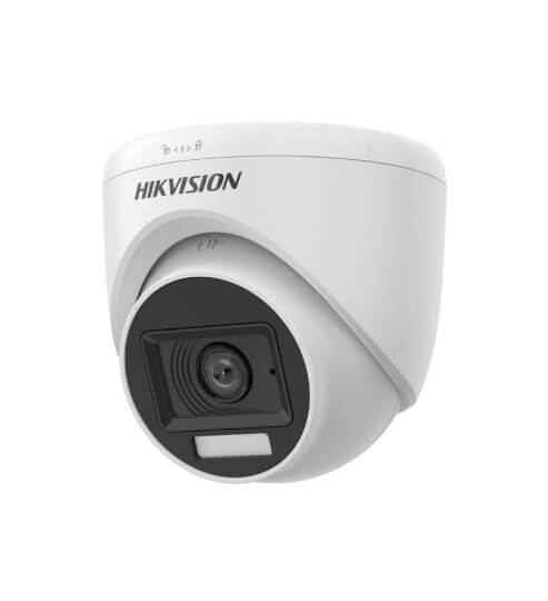 Cámara turret Hikvision DS-2CE76K0T-LPFS · 5 MP 3K · 2.8 mm · IR 20 m · audio