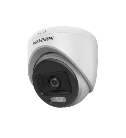 Cámara turret Hikvision DS-2CE70KF0T-LPFS · 5 MP ColorVu · 2.8 mm · IR 20 m · audio