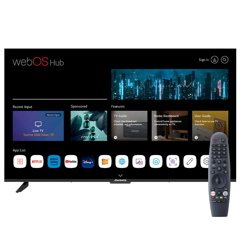 Smart TV Advance 55" · 4K UHD · WiFi · LAN