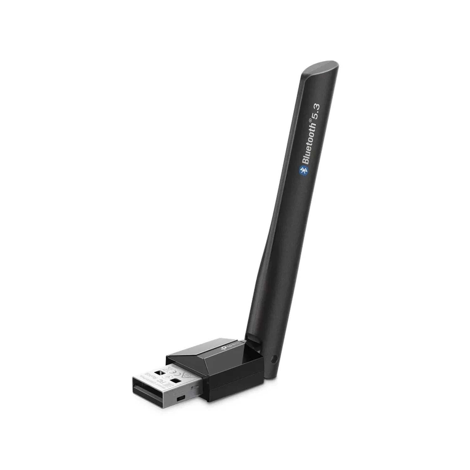 UB500 Plus Adaptador USB TP-LINK Bluetooth 5.3 largo alcance, interfaz USB-A, antena externa ajustable, hasta 7 dispositivos, Plug & Play.