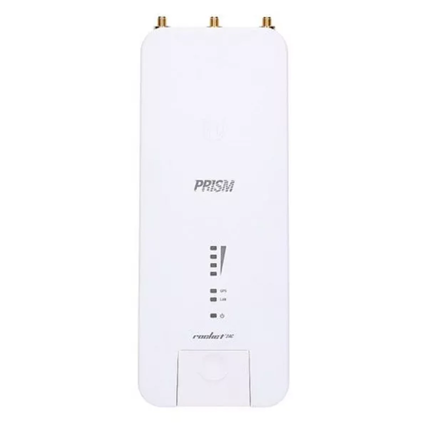 UISP ROCKET R2AC-PRISM - AIRMAX THROUGHPUT 330M+BPS - 2412-2462 MHZ 1X PUERTO ETHERNET 10/100/1000MBPS CONECTORES WATERPROOF (2) RP-SMA / (1) GPS POTENCIA DEL RADIO 27DBM