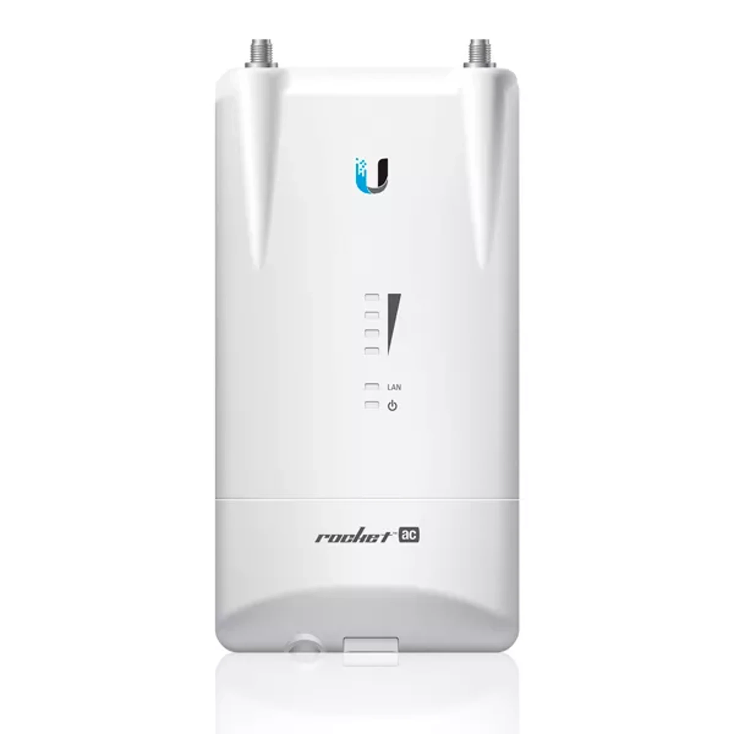 UISP ROCKET R5AC-LITE - AIRMAX THROUGHPUT 450M+BPS - 5170-5875MHZ 1X PUERTO ETHERNET 10/100/1000MBPS 2 CONECTORES RP-SMA POTENCIA DEL RADIO 27DBM