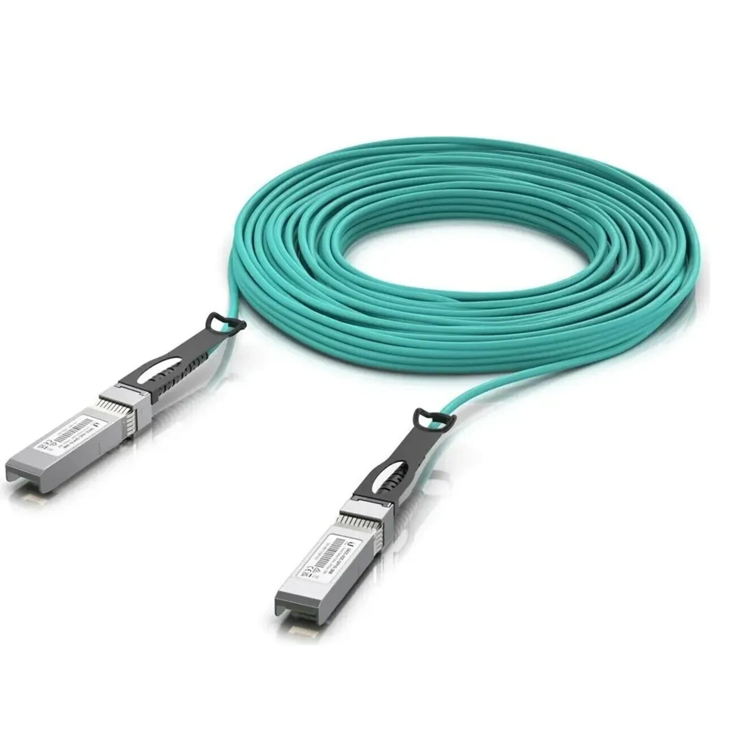 UNIFI Es un cable AOC jumper de de 10m fibra óptica con conectores SFP+ a SFP+ para conexión directa uplink de 1/10G conectable en caliente