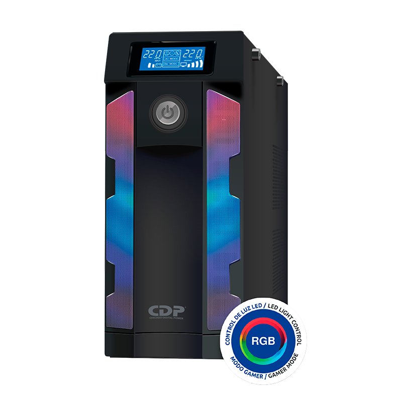UPS interactivo CDP G-Smart 1516i · 1500VA/900W · LCD · negro