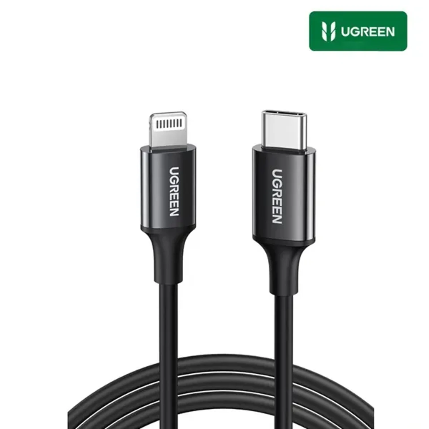 US171 - CABLE USB-C A LIGHTNING M/M - CARCASA ABS NIQUELADA - 1 MT - NEGRO - PN INTERNAL 60751