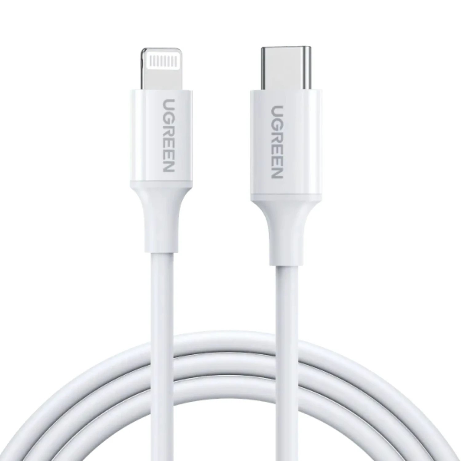 US171 - CABLE USB-C A LIGHTNING - PD - CARGA RÁPIDA - 3A MAX - BLANCO - 1MT