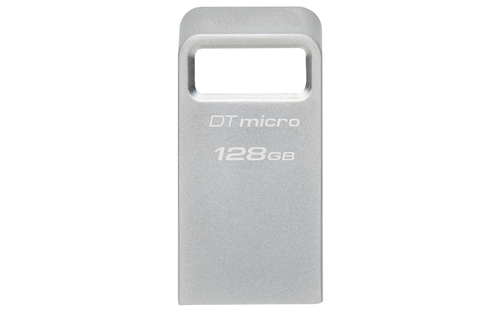 Memoria USB Kingston DataTraveler Micro · 128 GB · USB 3.2 · Metálica