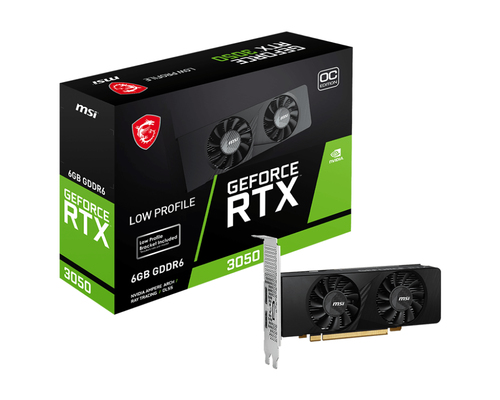 Tarjeta de video MSI GeForce RTX 3050 LP OC · 6 GB GDDR6 · PCIe 4.0