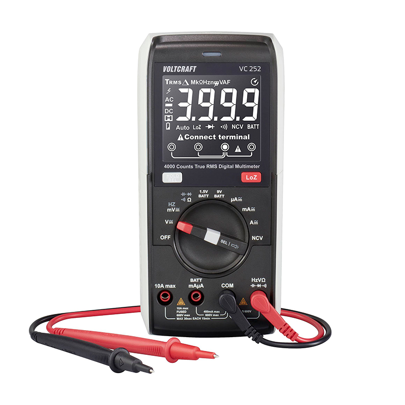 Multímetro digital Voltcraft VC252 · True RMS · CAT III 600 V