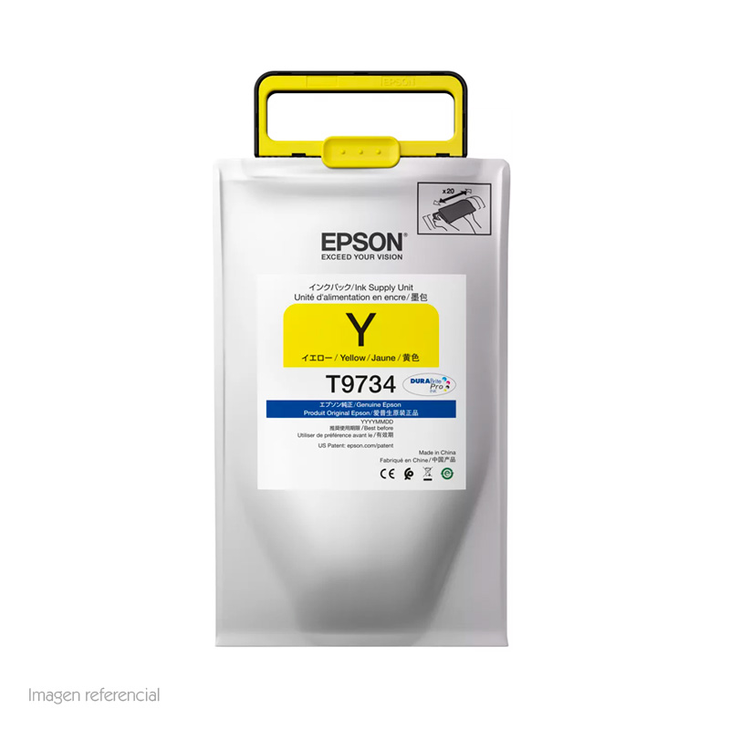 Bolsa de tinta Epson DURABrite Pro T973420 · Amarillo · Para WF-C869R