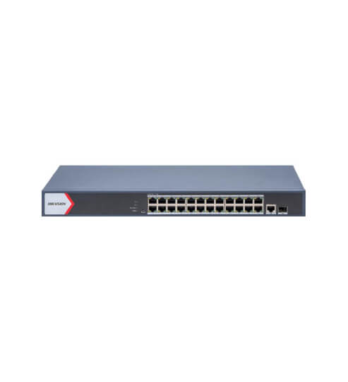 Switch Smart administrable Hikvision DS-3E1526P-EI · 24 puertos PoE Gigabit · 370 W